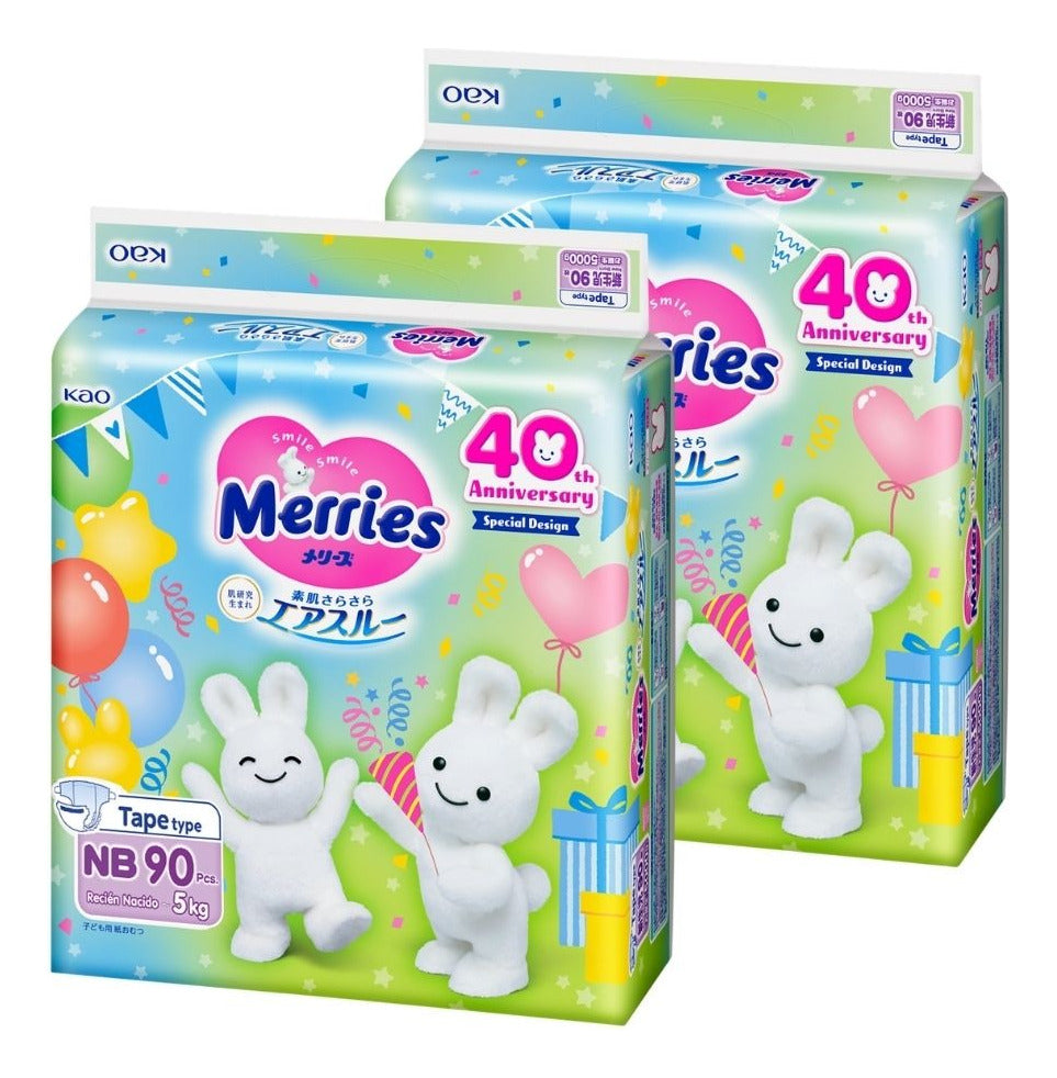 Merries Pack Edición 40 Aniversario RN 90×2 Pcs