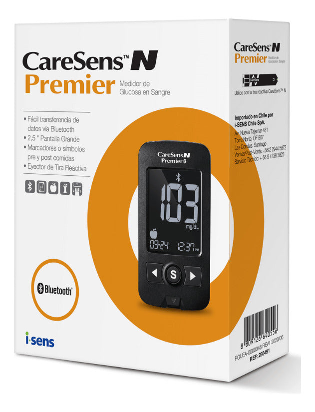 Medidor De Glucosa N Premier Caresens C/ Bluetooth