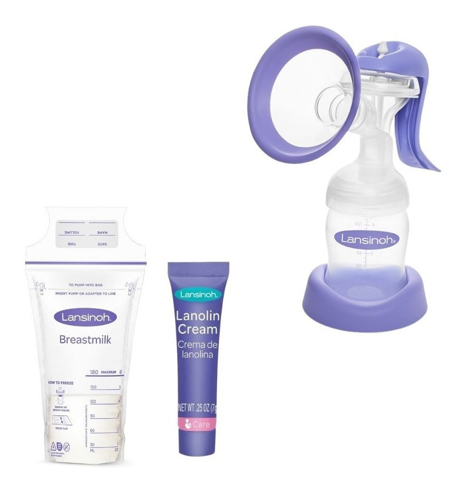 Pack Lansinoh (extractor Manual+ Lanolina + Bolsa Almacenam)