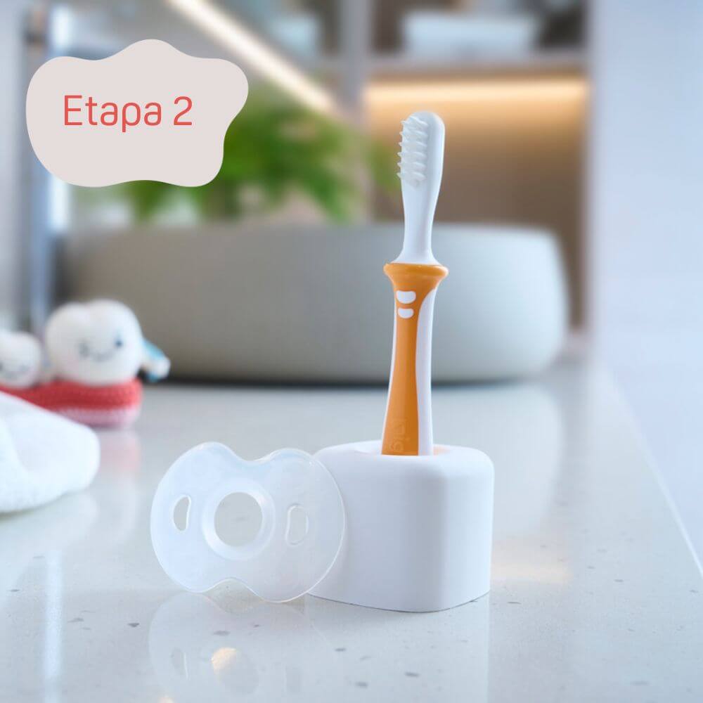 Cepillo Dental De Aprendizaje Naranjo Paso 2