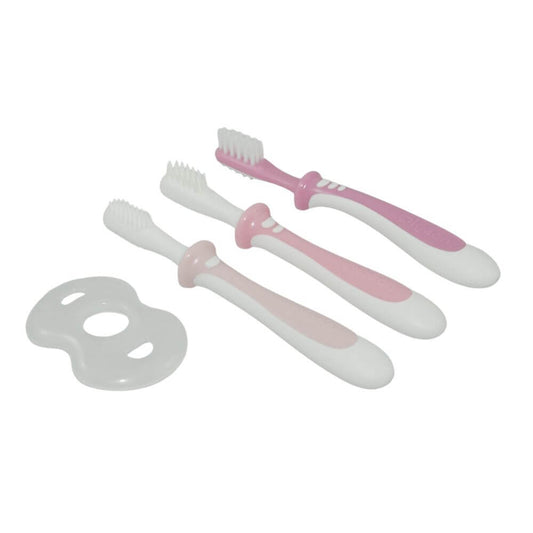 Cepillos Dentales - Set De Aprendizaje - 3 Pasos Rosado
