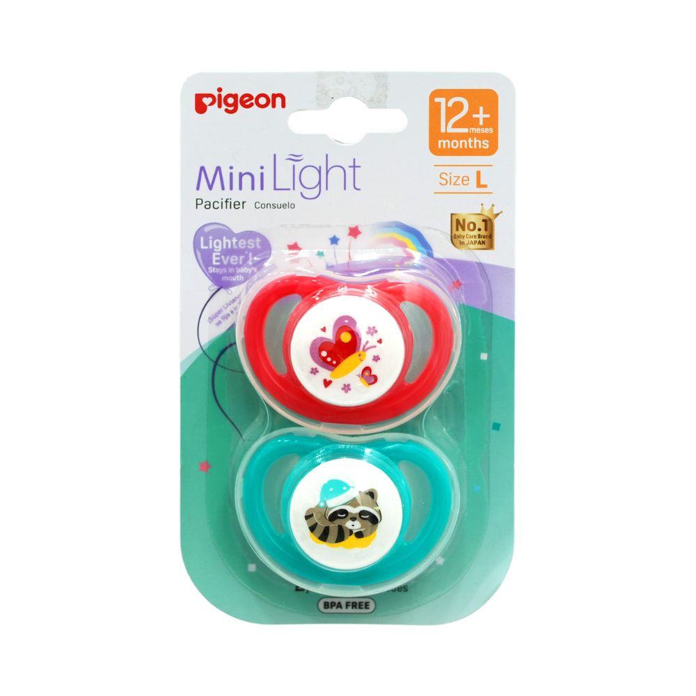 Chupete Odontológico Mini Light Talla L 2 Un (Rojo-Verde)