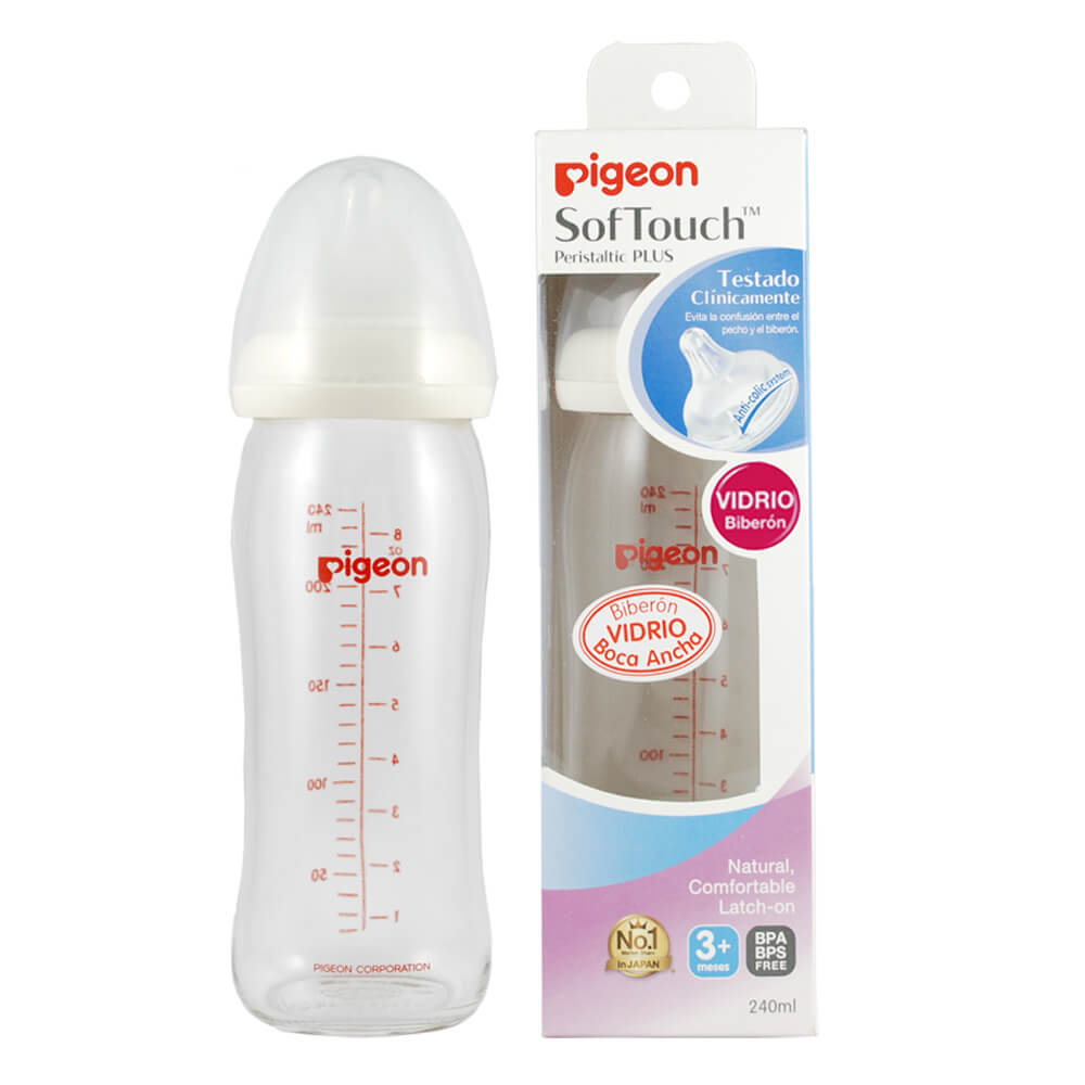 Pigeon Softouch Mamadera (vidrio) 240ml