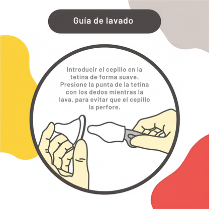 Cepillos para limpieza de tetinas SofTouch PIGEON (2 un)