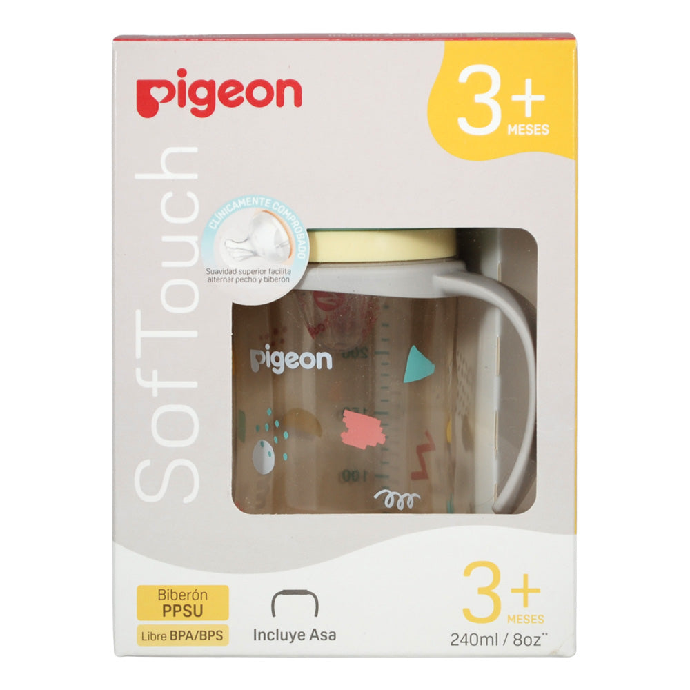 Biberon Softouch Pigeon Fiesta 1 con Asa 240 ML