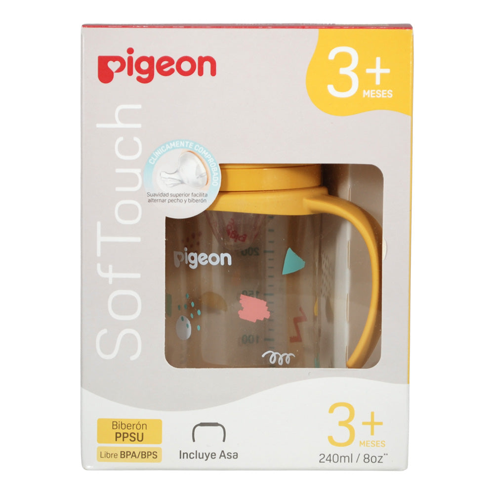 Biberon Softouch Pigeon Fiesta 2 con Asa 240 ML