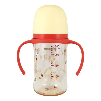 Biberon Softouch Pigeon Buhos 1 con Asa 240 ML