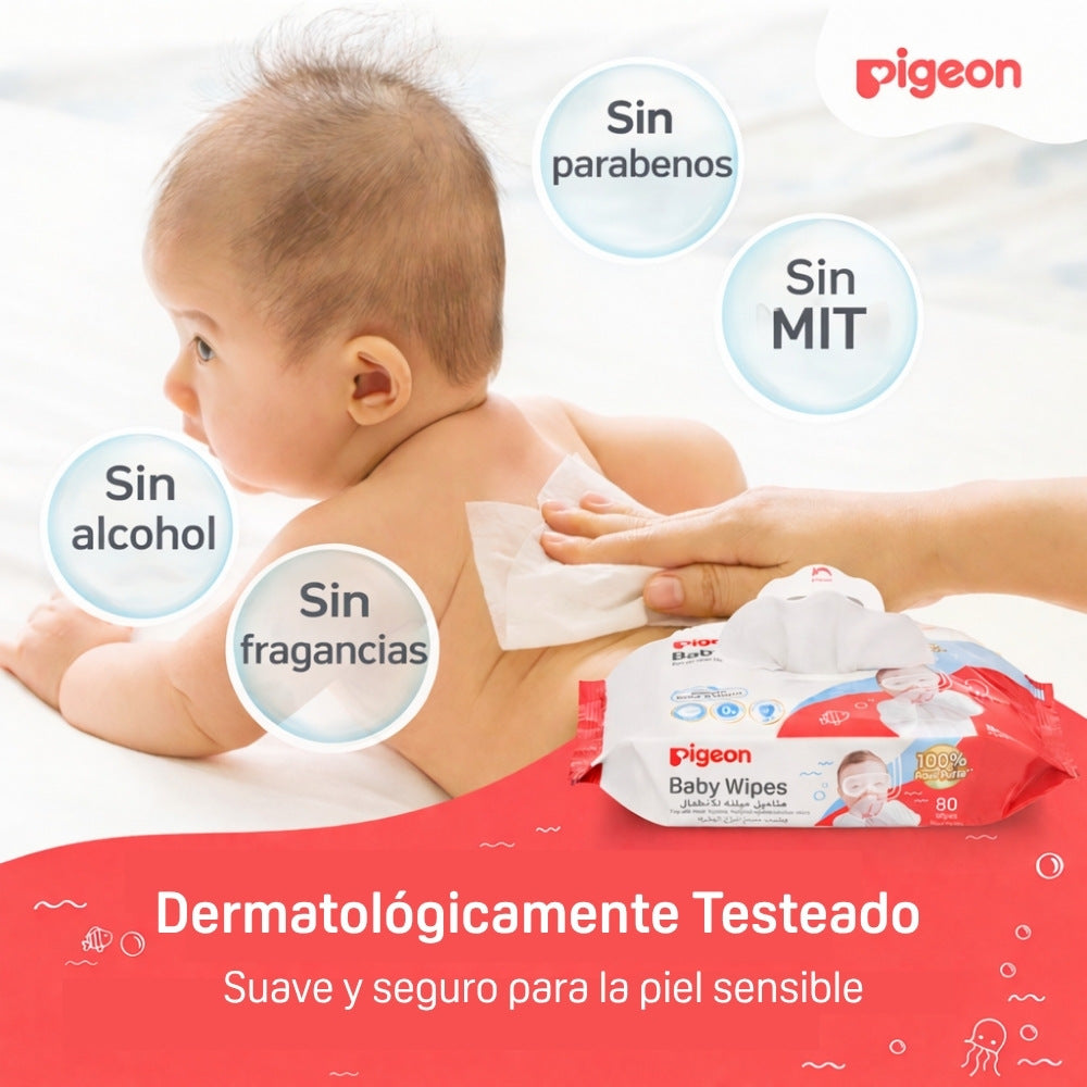 Toallita húmeda Pigeon Pure Water 80 un