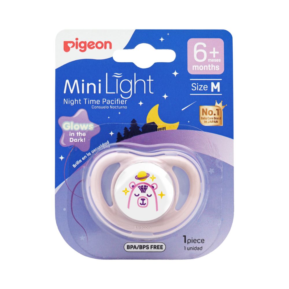 Chupete Pigeon MiniLight M Noche (brilla en la oscuridad)