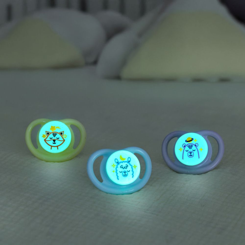 Chupete Pigeon MiniLight M Noche (brilla en la oscuridad)