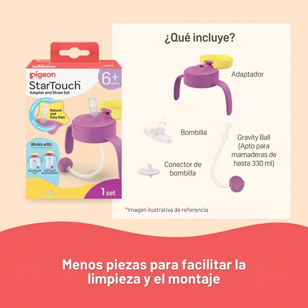 Set adaptador y bombilla StarTouch Pigeon – Morado