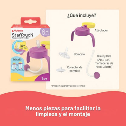 Set adaptador y bombilla StarTouch Pigeon – Morado
