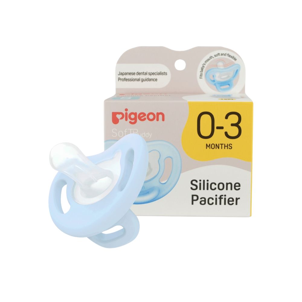 Chupete c/estuche SoftBuddy Pigeon – Talla S Azul