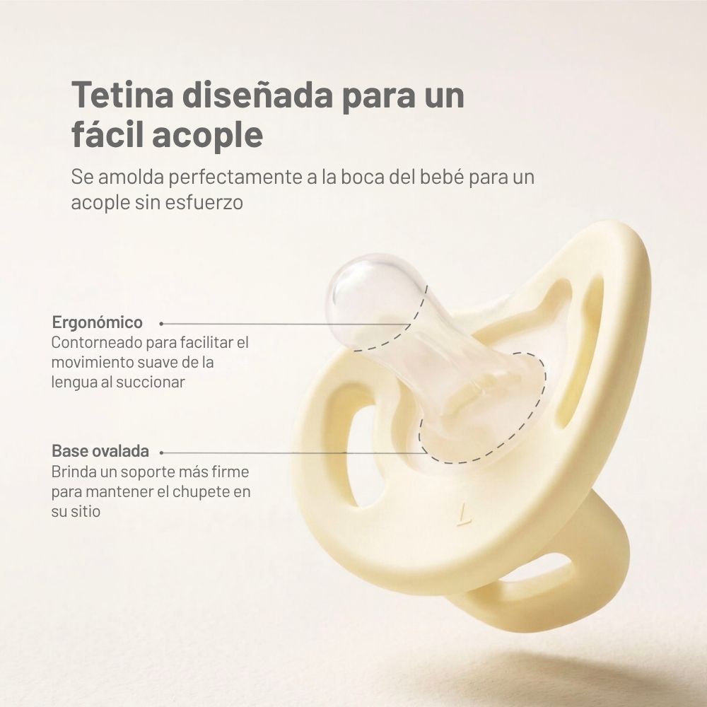 Chupete c/estuche SoftBuddy Pigeon – Talla M Marfil