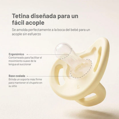 Chupete c/estuche SoftBuddy Pigeon – Talla M Verde