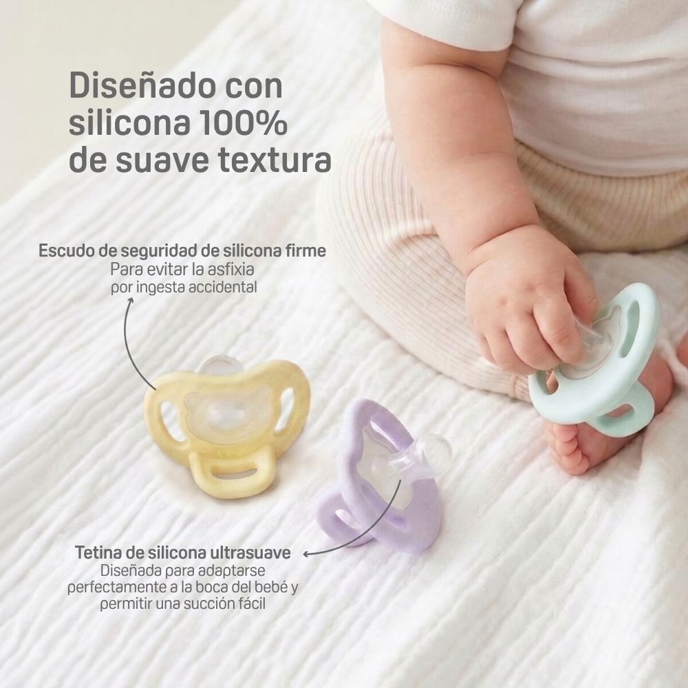 Chupete c/estuche SoftBuddy Pigeon – Talla M Verde