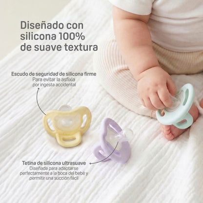 Chupete c/estuche SoftBuddy Pigeon – Talla M Verde