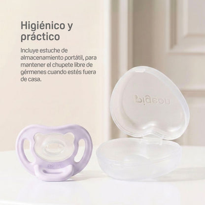 Chupete c/estuche SoftBuddy Pigeon – Talla L Celeste