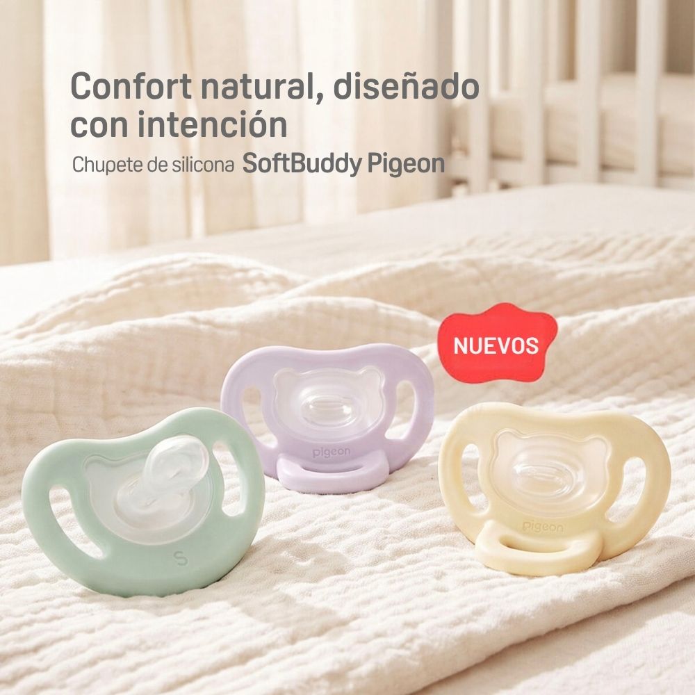 Chupete c/estuche SoftBuddy Pigeon – Talla L Celeste