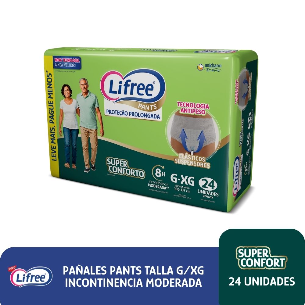 Pañales Pants LIFREE Super Confort (G/XG) 24 u.