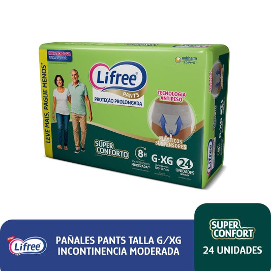 Pañales Pants LIFREE Super Confort (G/XG) 24 u.