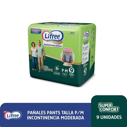 Pañales Pants LIFREE Super Confort (P/M) 9 u.