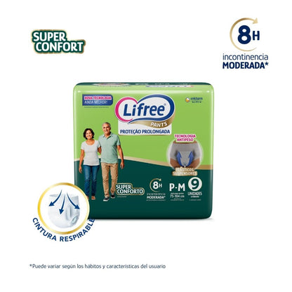 Pañales Pants LIFREE Super Confort (P/M) 9 u.