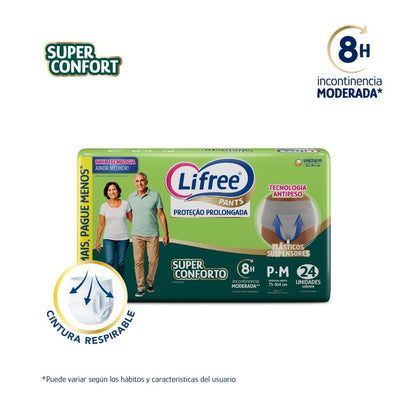 Pañales Pants LIFREE Super Confort (P/M) 24 u.