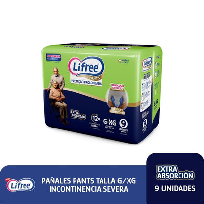 Pañales Pants LIFREE Extra Absorción (G/XG) 9 u.