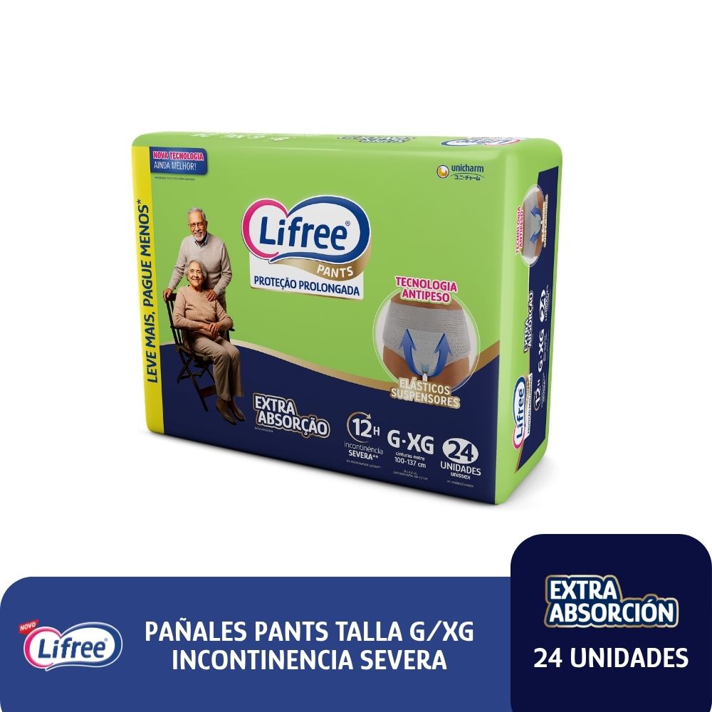 Pañales Pants LIFREE Extra Absorción (G/XG) 24 u.
