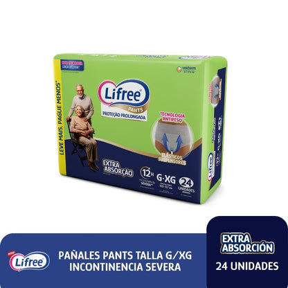 Pañales Pants LIFREE Extra Absorción (G/XG) 24 u.