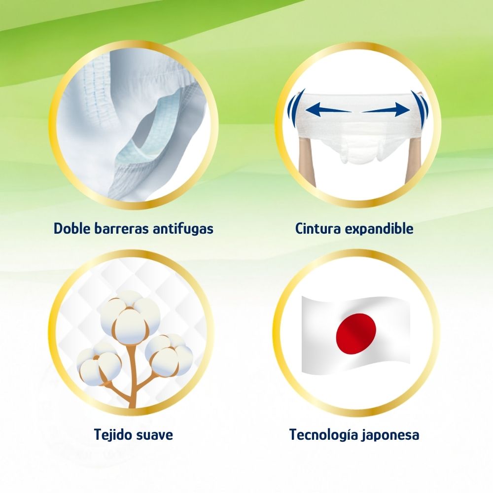Pañales Pants LIFREE Extra Absorción (P/M) 24 u. x 2 paq.