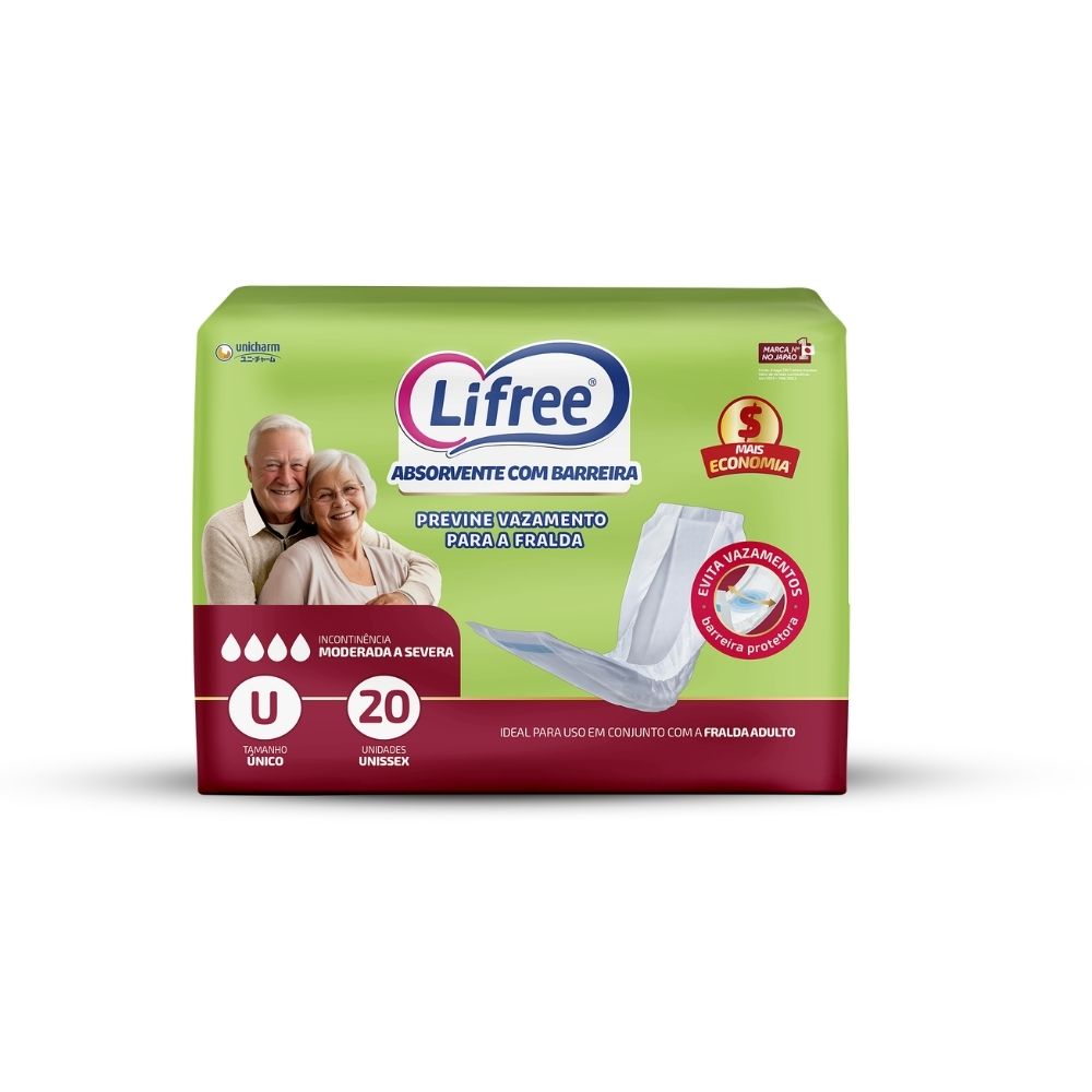 Apósitos de refuerzo para incontinencia Lifree 20 u. x 6 paq