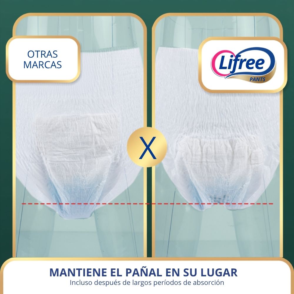 Pañales Pants LIFREE Super Confort (P/M) 16 u. x 4 paq.