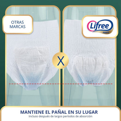 Pañales Pants LIFREE Super Confort (P/M) 24 u. x 2 paq.