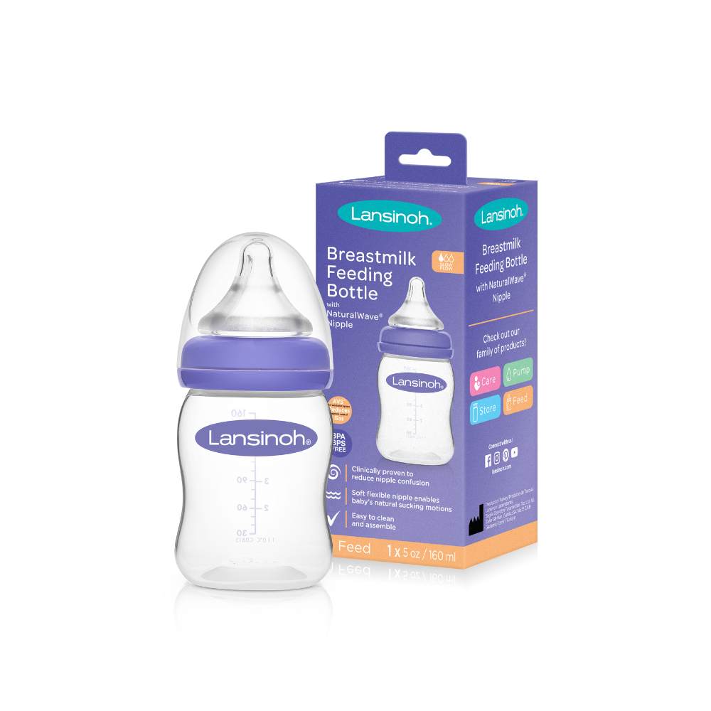 Pack Lansinoh recolector + mamadera + absorbentes lavables