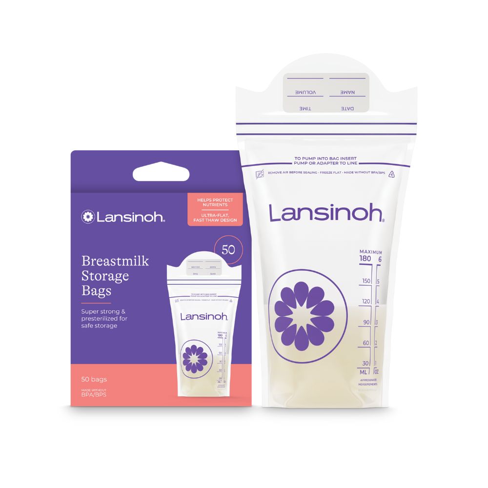 Pack Lansinoh bolsas almacenamiento + absorbentes de leche