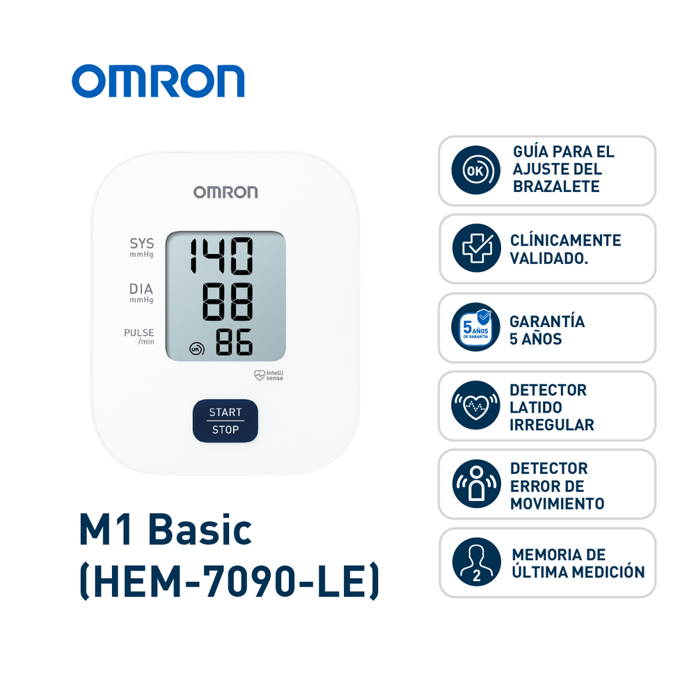 Tensiómetro de brazo OMRON M1 Basic (HEM-7090-LE)