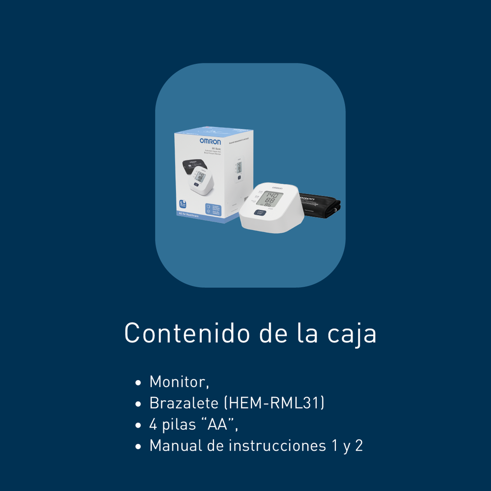 Tensiómetro de brazo OMRON M1 Basic (HEM-7090-LE)
