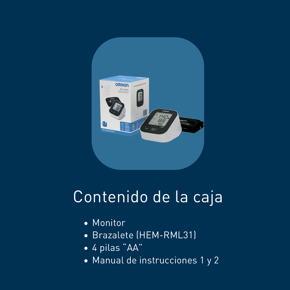 Monitor de presión arterial OMRON M2+ Connect (HEM-7188T1LE)