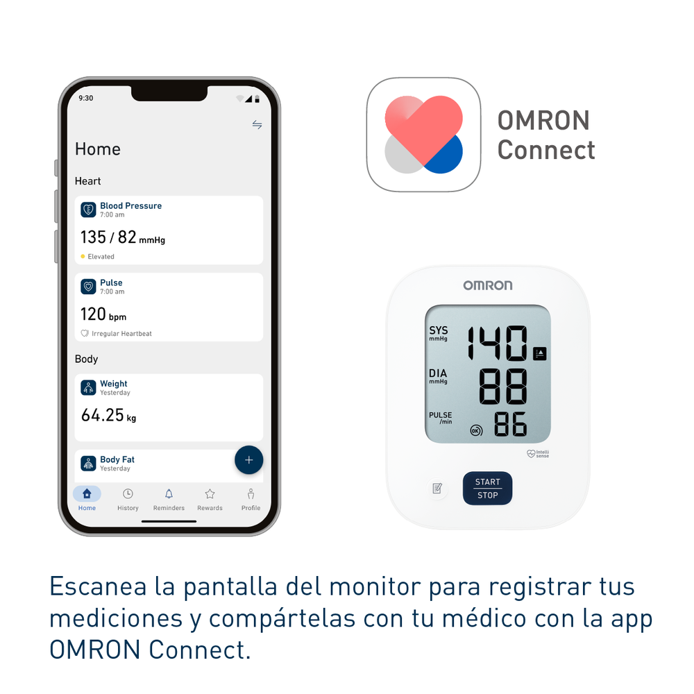 Monitor de presión arterial Omron M2+ (HEM-7188-LE)