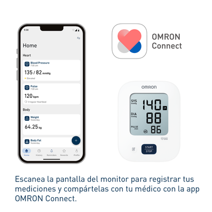 Monitor de presión arterial Omron M2+ (HEM-7188-LE)