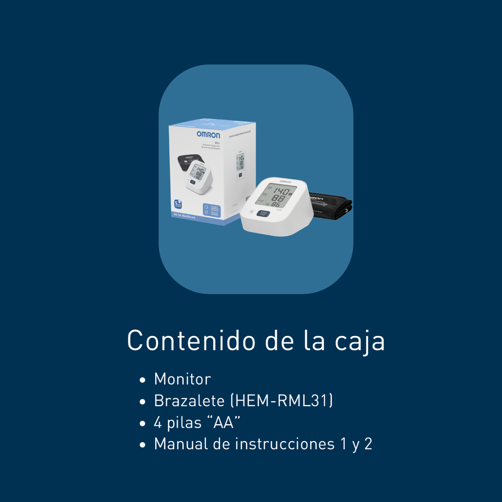Monitor de presión arterial Omron M2+ (HEM-7188-LE)