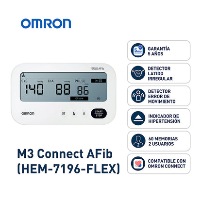 Tensiómetro de brazo OMRON M3 Comfort AFib (HEM-7196-FLE)