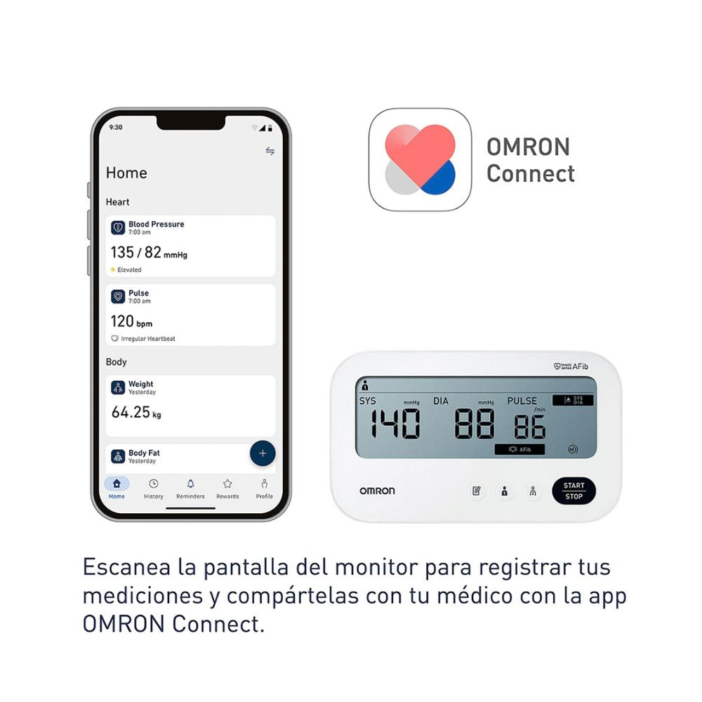 Tensiómetro de brazo OMRON M3 Comfort AFib (HEM-7196-FLE)