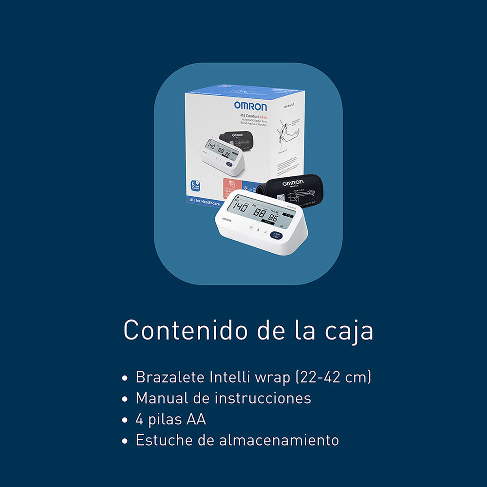 Tensiómetro de brazo OMRON M3 Comfort AFib (HEM-7196-FLE)