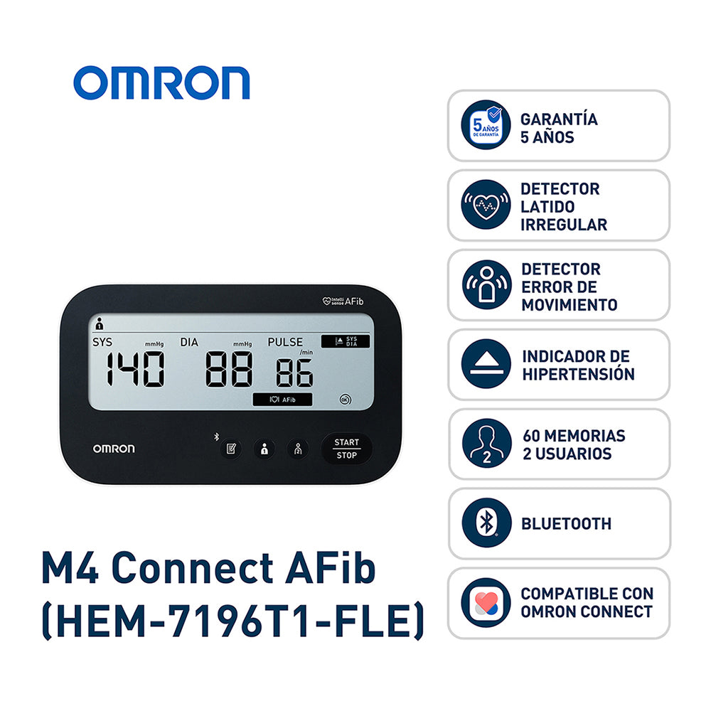 Tensiómetro OMRON M4 Connect AFib Fibrilación Auricular