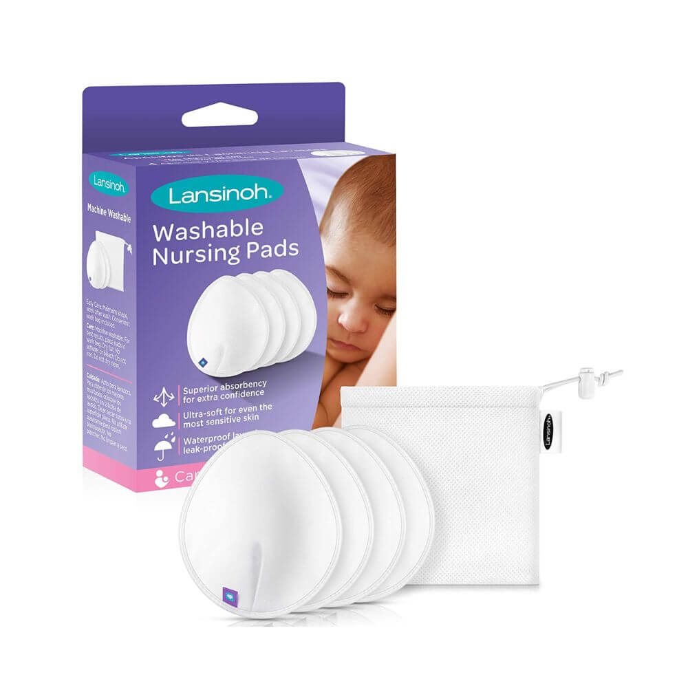 Absorbente de leche lavable, 4 unid.