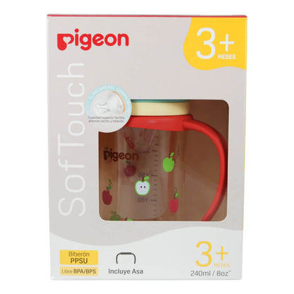Biberon Softouch Pigeon Apple 3 con Asa 240 ML
