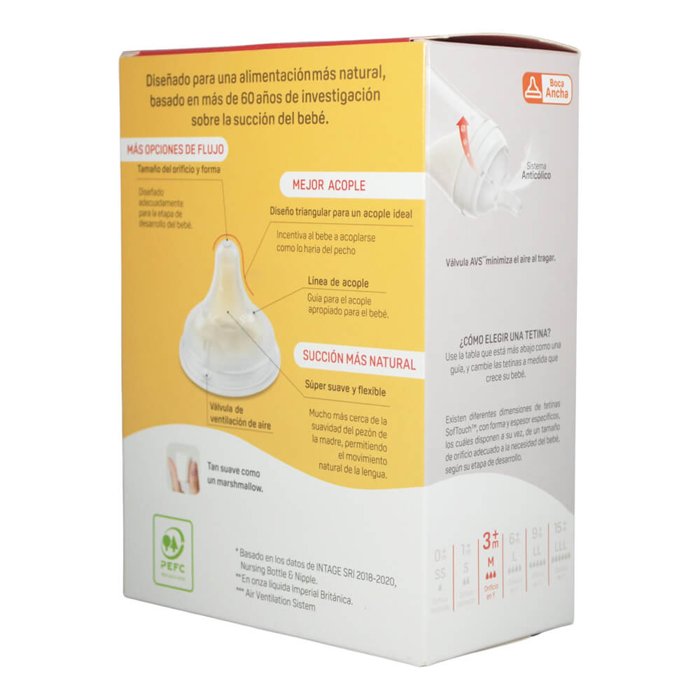 Biberon Softouch Pigeon Apple 3 con Asa 240 ML